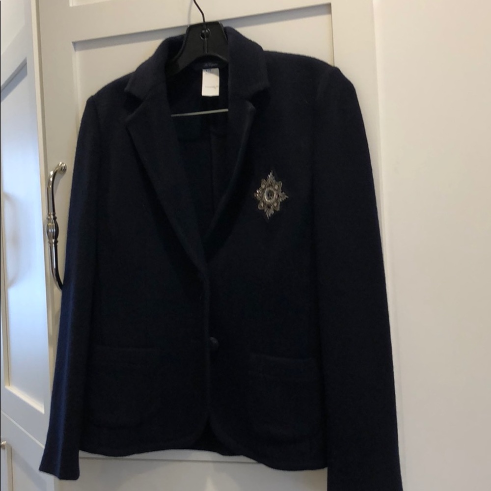 Navy worsted wool blazer